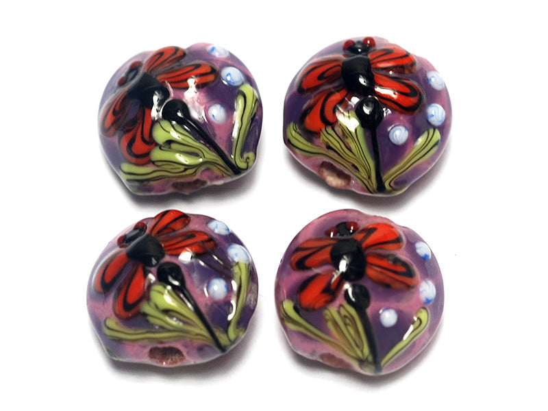 grace lampwork beads artisan handmade glass beads SRA