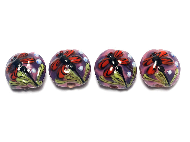 grace lampwork beads artisan handmade glass beads SRA