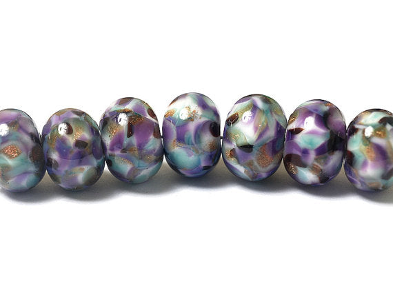 10603301 - Seven Wisteria Skies Rondelle Beads
