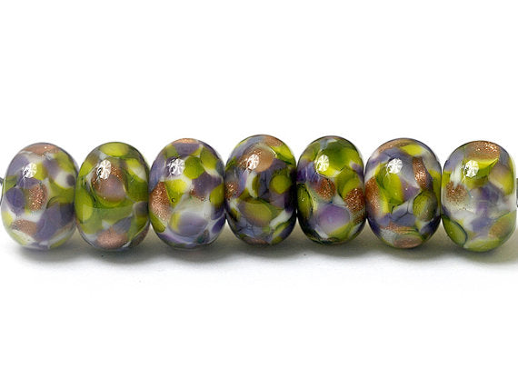 10603401 - Seven Wisteria Garden Rondelle Beads