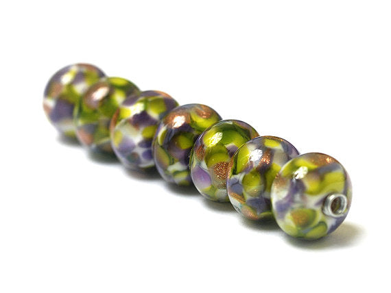 10603401 - Seven Wisteria Garden Rondelle Beads