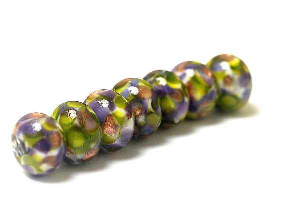 10603401 - Seven Wisteria Garden Rondelle Beads