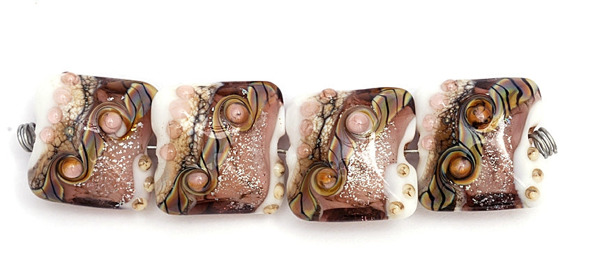 10603514 - Four Blushing Pink Stardust Pillow Beads