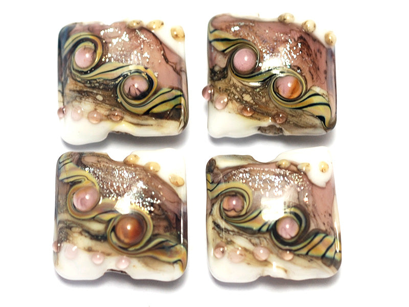 10603514 - Four Blushing Pink Stardust Pillow Beads