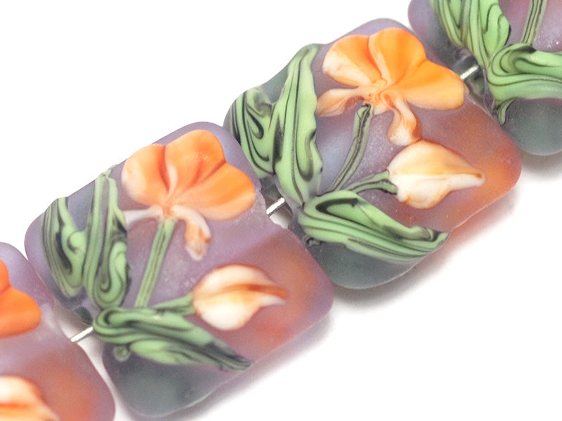 grace lampwork beads artisan handmade glass beads SRA