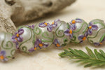 10603901 - Seven Regalia Flower Rondelle Beads