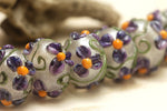 10603901 - Seven Regalia Flower Rondelle Beads
