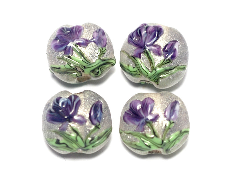 10603912 - Four Regalia Flower Lentil Beads