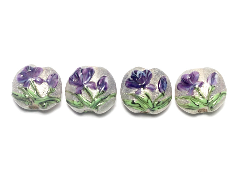 10603912 - Four Regalia Flower Lentil Beads