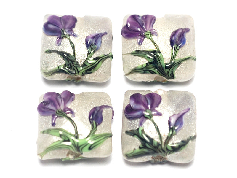 10603914 - Four Regalia Flower Pillow Beads