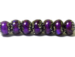 10604001 - Seven Violet Shimmer Rondelle Beads