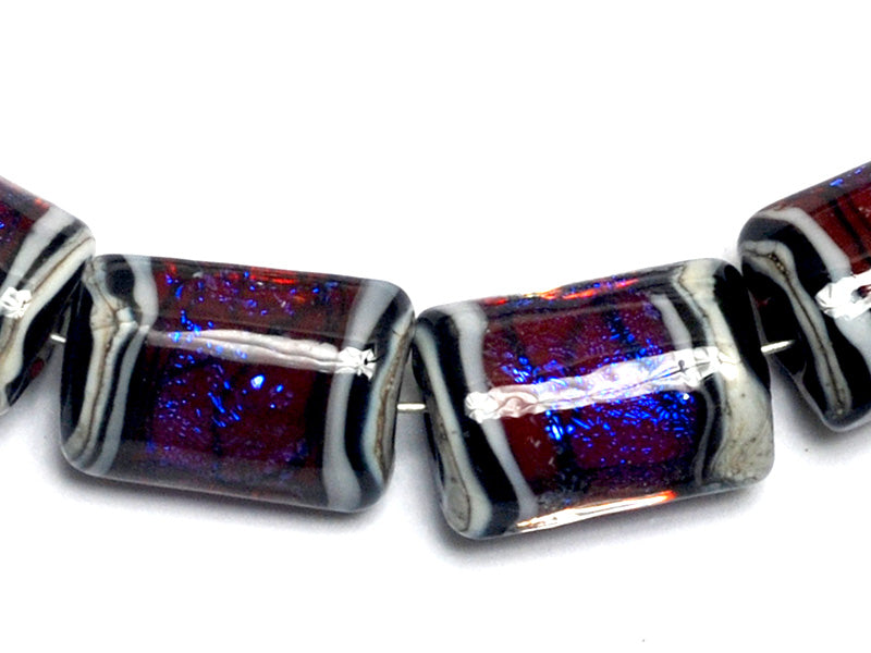 10604003 - Six Violet Shimmer Mini Kalera Beads