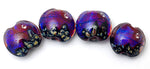 10604012 - Four Violet Shimmer Lentil Beads