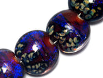 10604012 - Four Violet Shimmer Lentil Beads