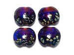 10604012 - Four Violet Shimmer Lentil Beads