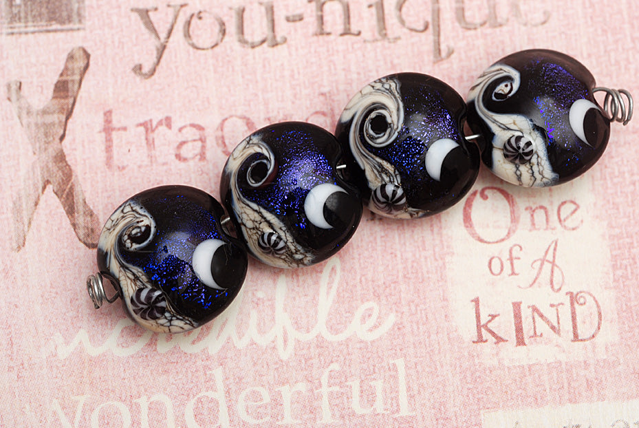 grace lampwork beads artisan handmade glass beads SRA