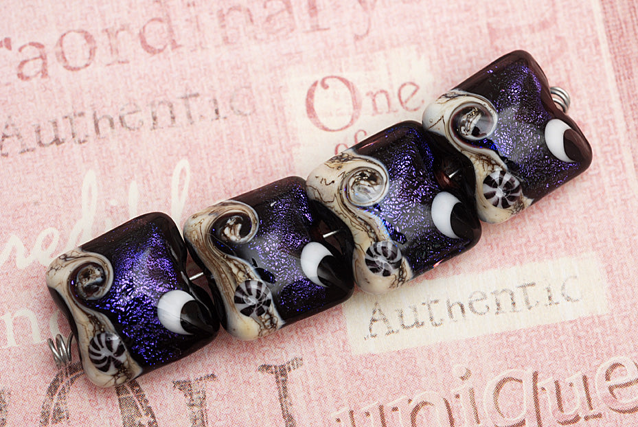 grace lampwork beads artisan handmade glass beads SRA