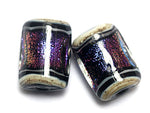 10604203 - Six Amethyst Jewel Ridge Mini Kalera Beads