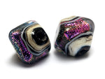10604207 - Five Amethyst Jewel Ridge Crystal  Shaped Beads
