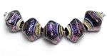 10604207 - Five Amethyst Jewel Ridge Crystal  Shaped Beads