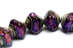 10604207 - Five Amethyst Jewel Ridge Crystal  Shaped Beads