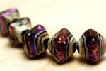10604207 - Five Amethyst Jewel Ridge Crystal  Shaped Beads
