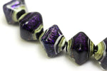 10604307 - Five Indigo Jewel Ridge Crystal  Shaped Beads