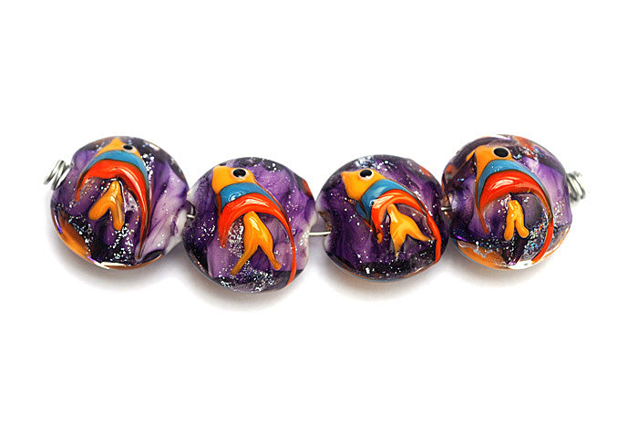 10604612 - Four Tropical Aquarium Lentil Beads
