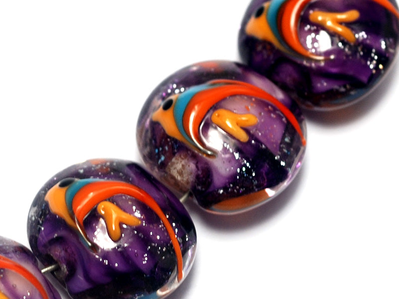 10604612 - Four Tropical Aquarium Lentil Beads