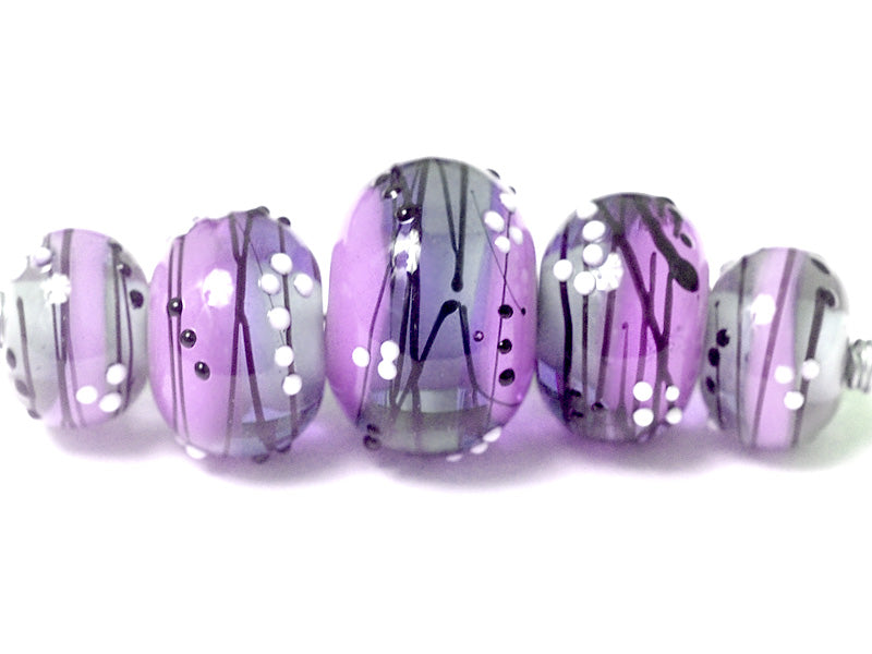 grace lampwork beads artisan handmade glass beads SRA