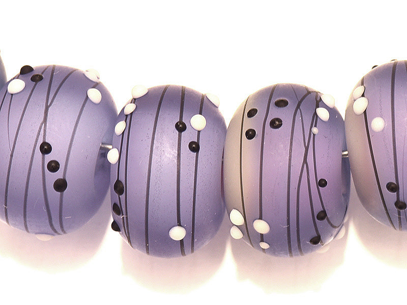 10604841 - Eight Lilac Tea Party Rondelle Beads