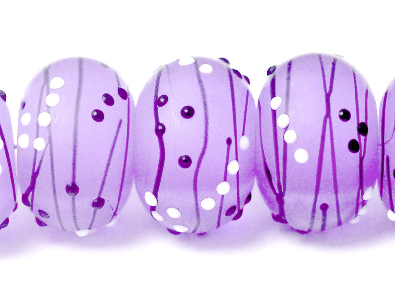 10604921 - Six Lilac Tea Party II Rondelle Beads