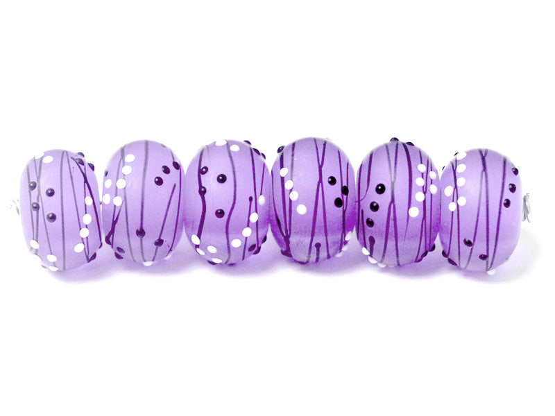 10604921 - Six Lilac Tea Party II Rondelle Beads