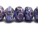10605201 - Seven Lavender Rock River Rondelle Beads