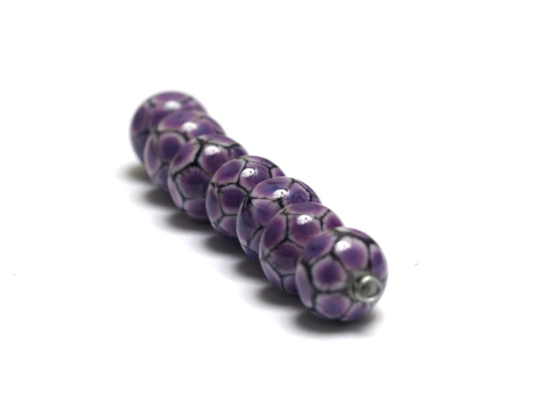 10605301 - Seven Purple Honey Rondelle Beads
