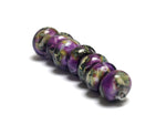 10605401 - Seven Purple Meadow Rondelle Beads