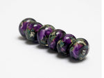 10605421 - Six Purple Meadow Rondelle Beads