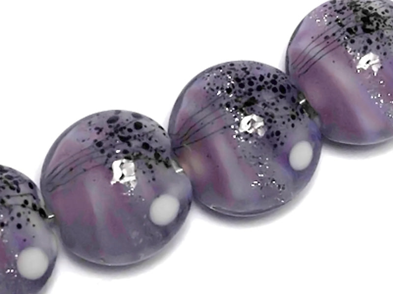 10605512 - Four African Violet Moonlight Lentil Beads
