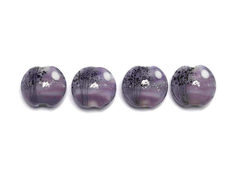 10605512 - Four African Violet Moonlight Lentil Beads