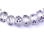 10605641 - Eight Dusty Violet Party Rondelle Beads 