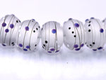 10605641 - Eight Dusty Violet Party Rondelle Beads 