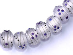 10605641 - Eight Dusty Violet Party Rondelle Beads 