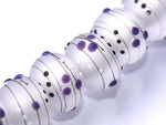 10605641 - Eight Dusty Violet Party Rondelle Beads 