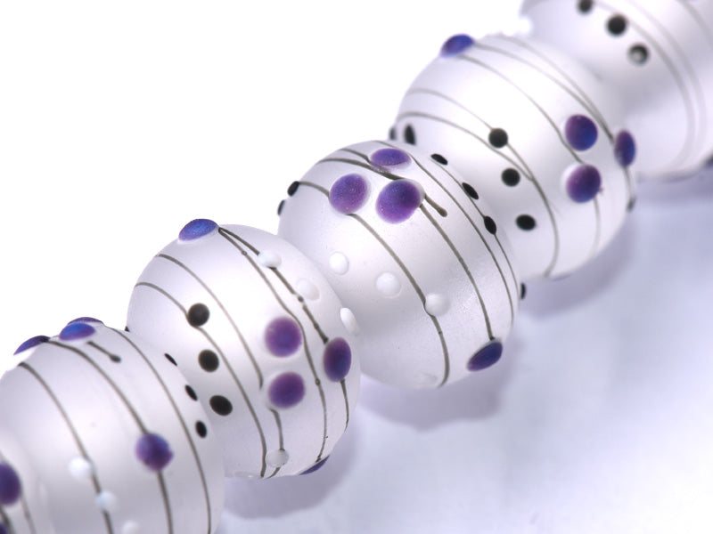 10605641 - Eight Dusty Violet Party Rondelle Beads 
