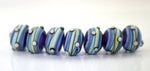 Blue Grace Lampwork Beads