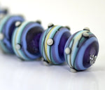 Blue Grace Lampwork Beads