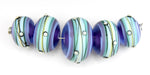 Blue Grace Lampwork Beads
