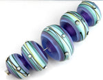 Blue Grace Lampwork Beads