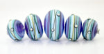 Blue Grace Lampwork Beads