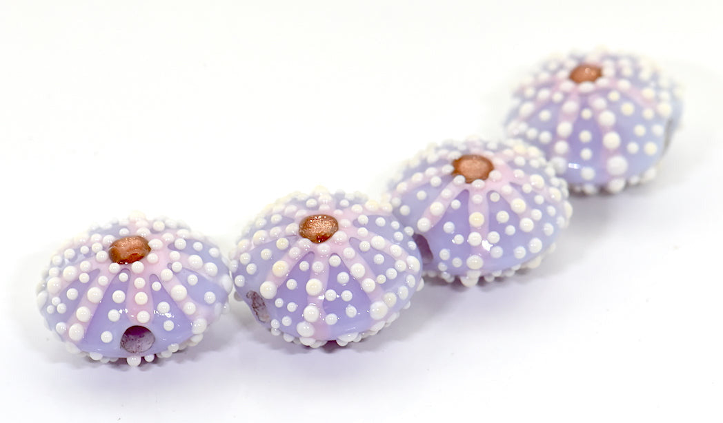 Purple sea urchin beads